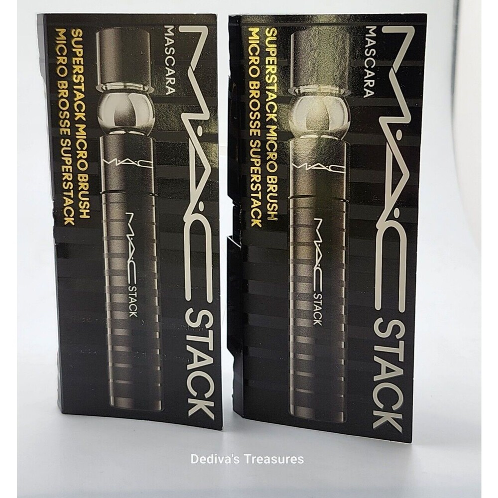 MACStack Superstack Micro Brush Lash BLACK Mascara ~Travel Size 2.1ml~Lot of 2